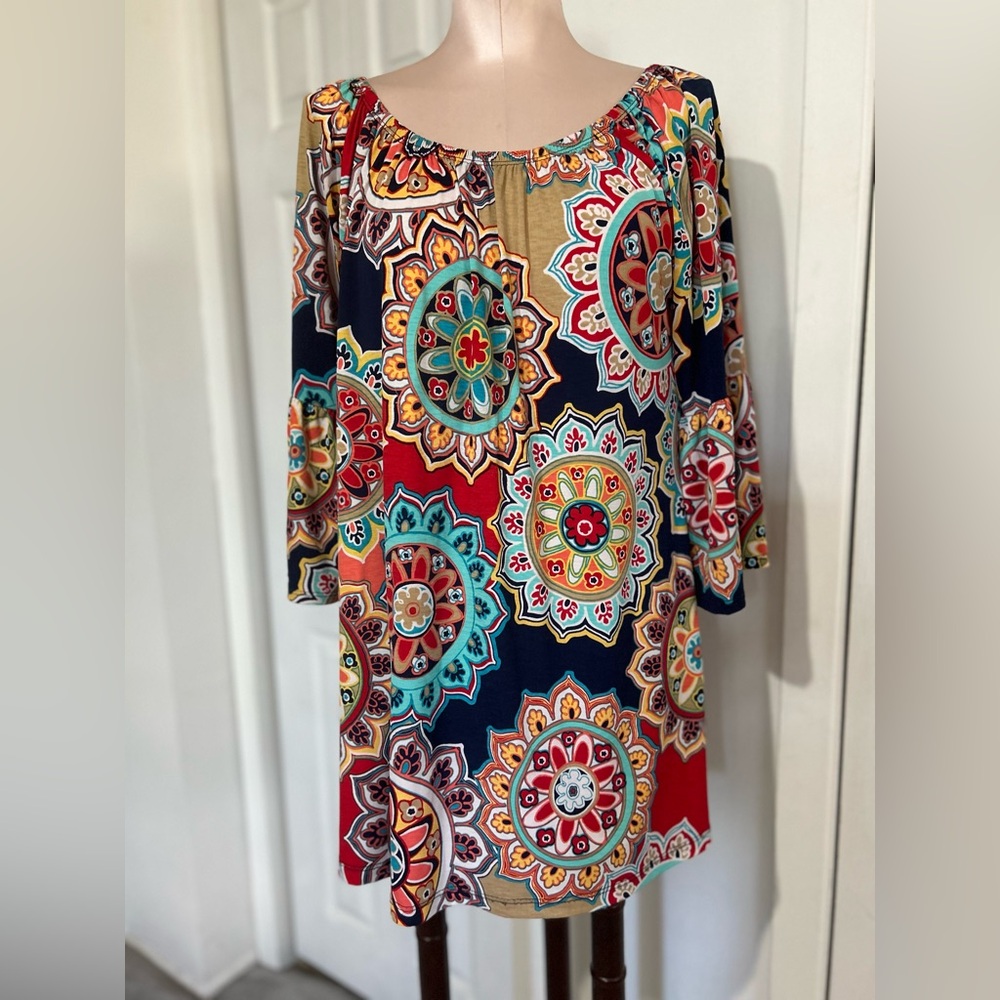 Hershe Vibrant Tunic mini dress